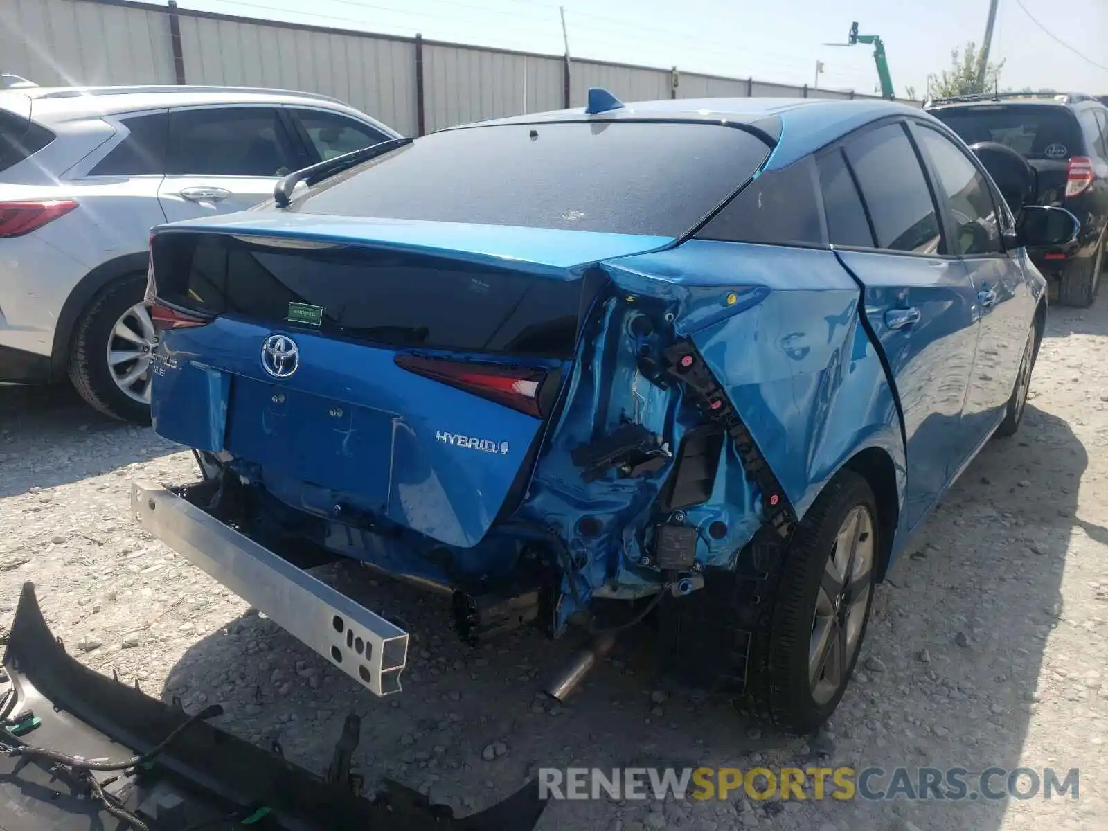 4 Photograph of a damaged car JTDKARFU0K3101626 TOYOTA PRIUS 2019