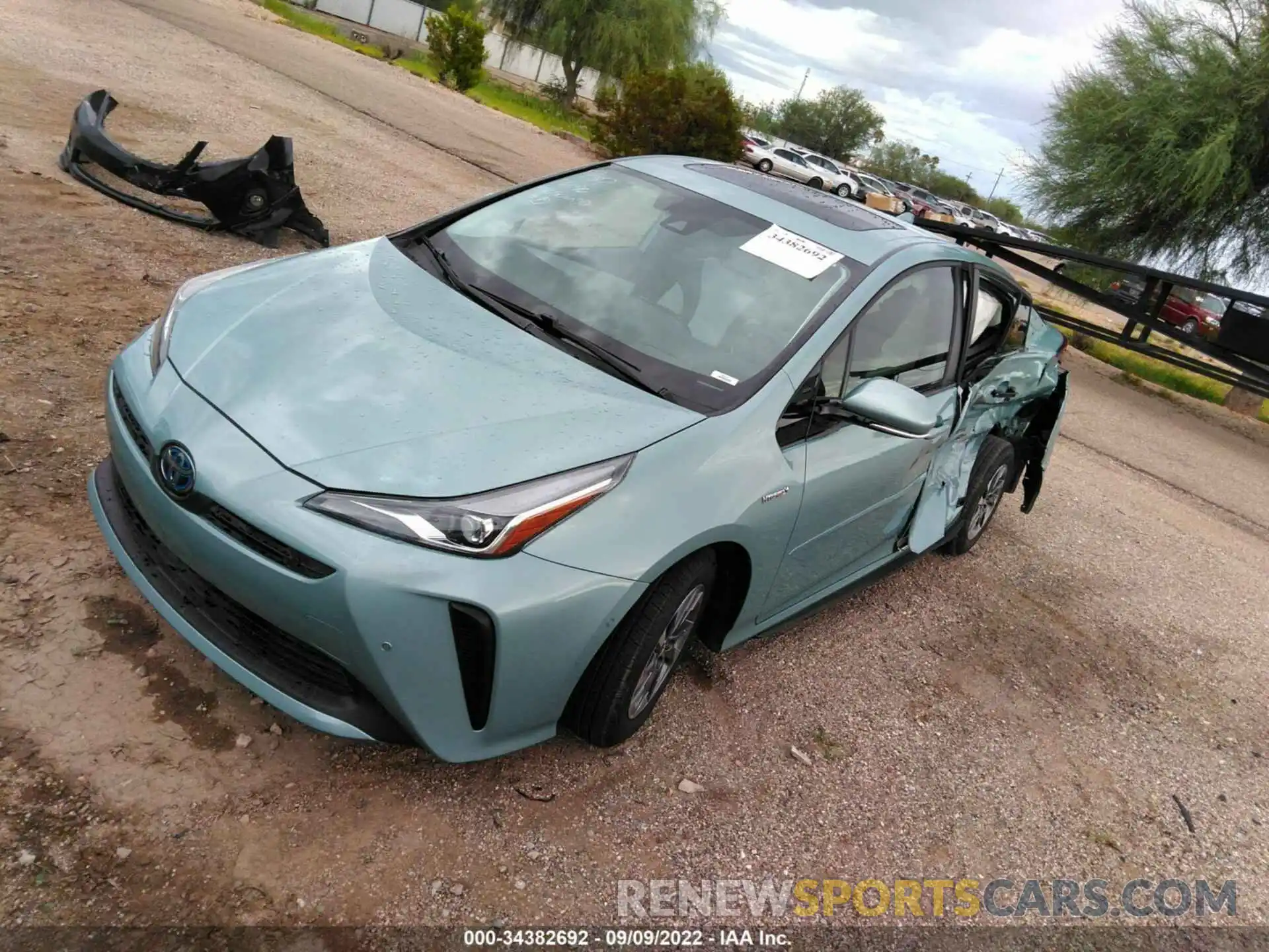 2 Photograph of a damaged car JTDKARFU0K3102453 TOYOTA PRIUS 2019