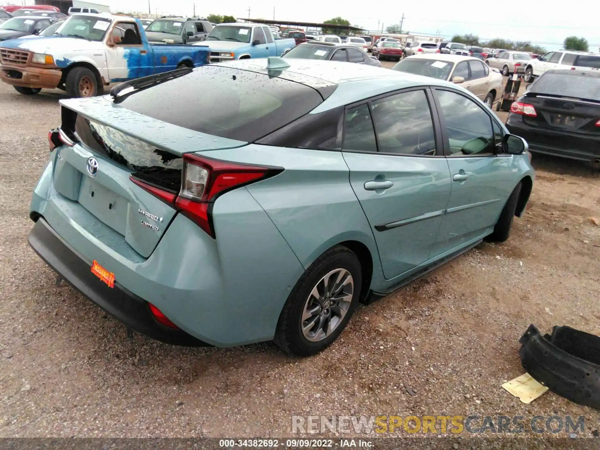 4 Photograph of a damaged car JTDKARFU0K3102453 TOYOTA PRIUS 2019