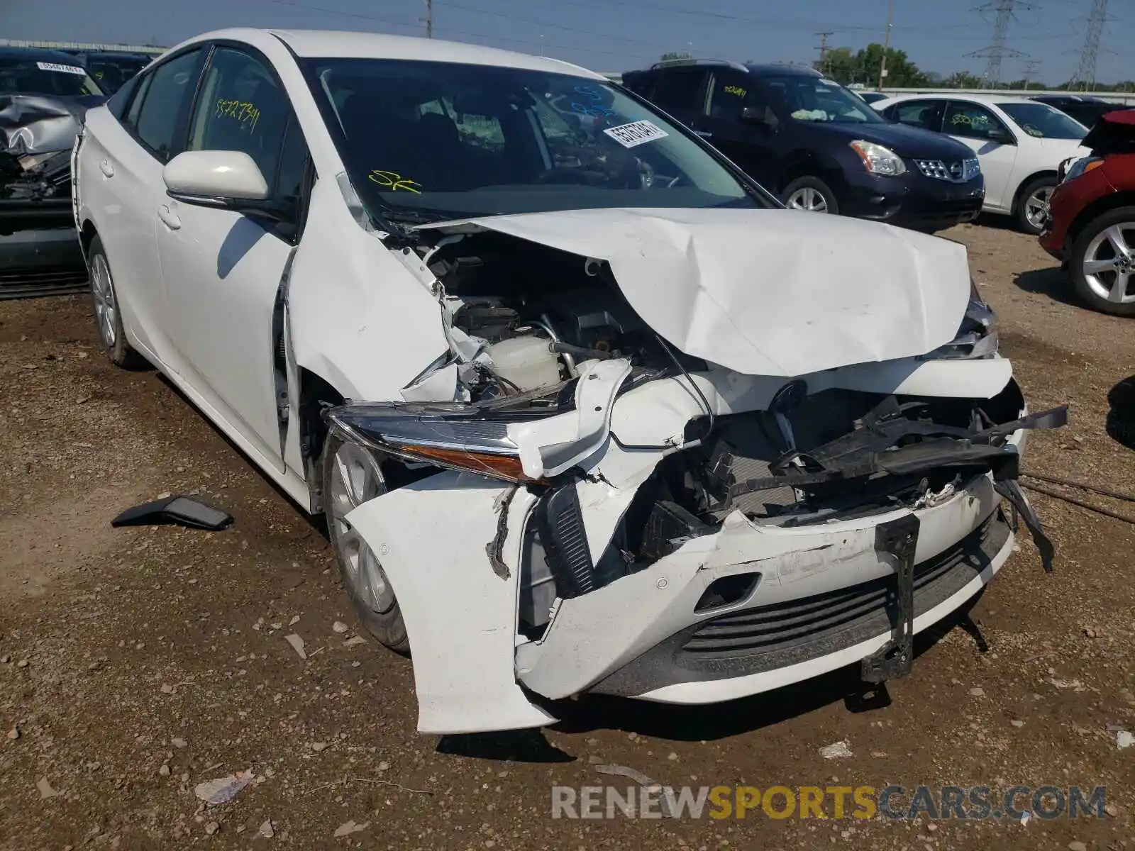 1 Photograph of a damaged car JTDKARFU1K3069396 TOYOTA PRIUS 2019