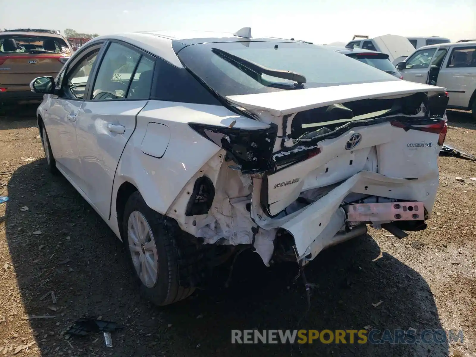 3 Photograph of a damaged car JTDKARFU1K3069396 TOYOTA PRIUS 2019