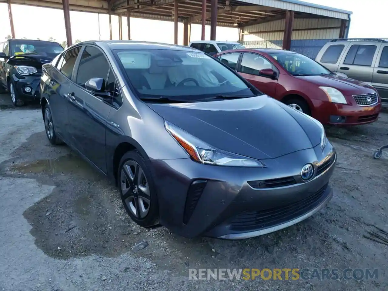 1 Photograph of a damaged car JTDKARFU1K3069656 TOYOTA PRIUS 2019