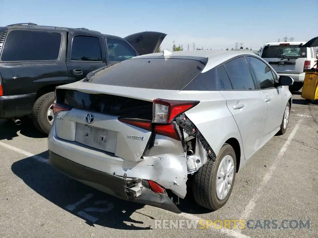 4 Photograph of a damaged car JTDKARFU1K3069673 TOYOTA PRIUS 2019