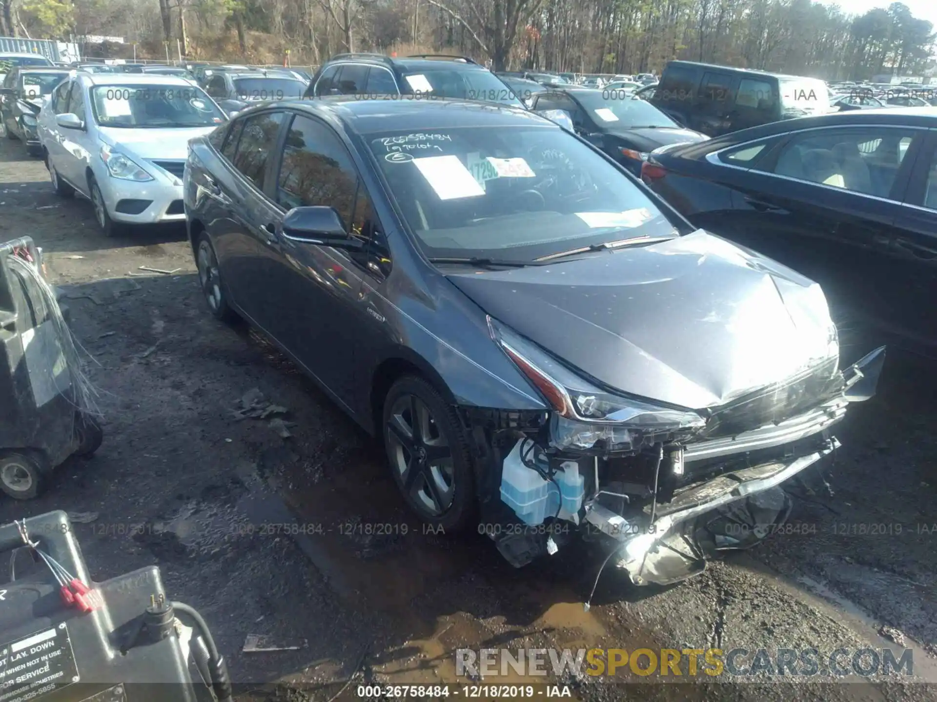 1 Photograph of a damaged car JTDKARFU1K3069849 TOYOTA PRIUS 2019