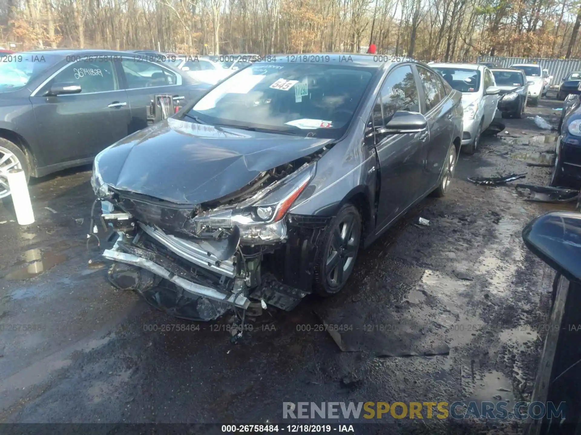 2 Photograph of a damaged car JTDKARFU1K3069849 TOYOTA PRIUS 2019