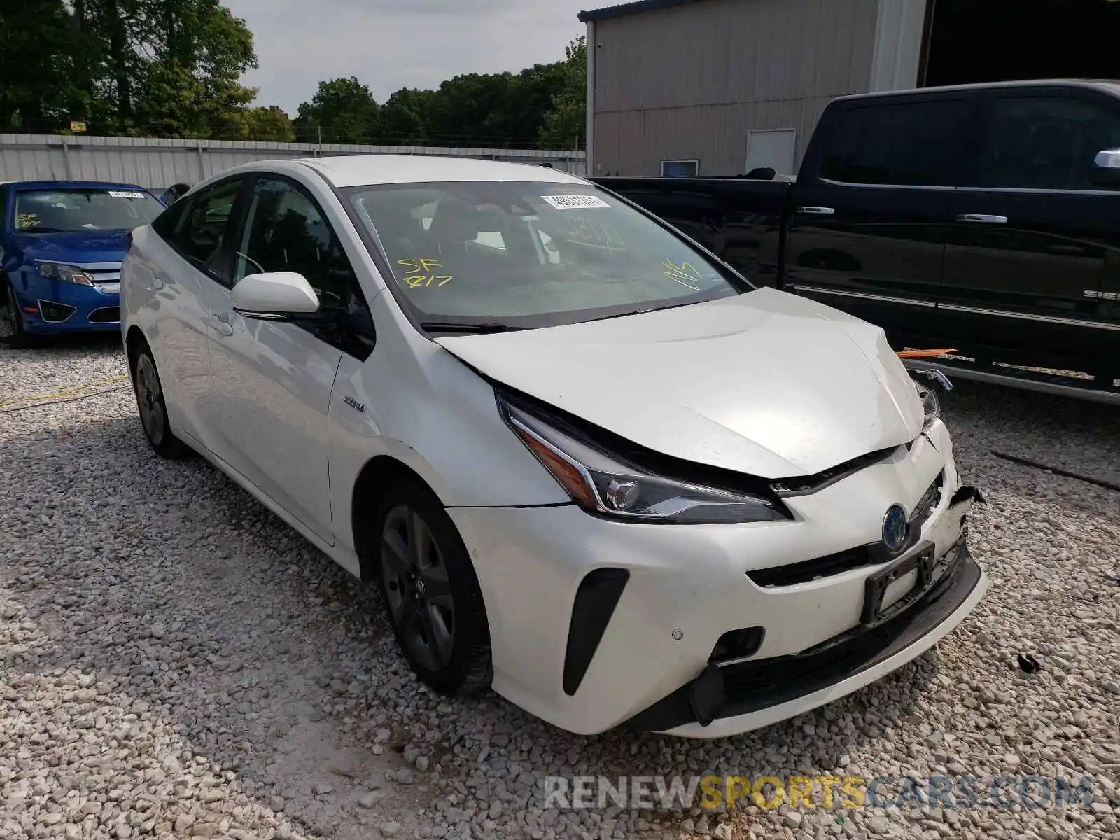 1 Photograph of a damaged car JTDKARFU1K3070063 TOYOTA PRIUS 2019