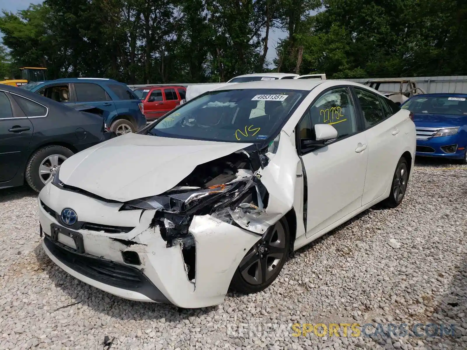 2 Photograph of a damaged car JTDKARFU1K3070063 TOYOTA PRIUS 2019