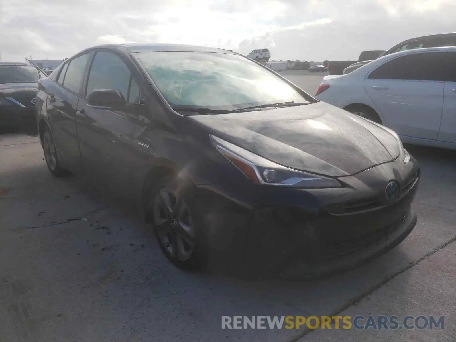 1 Photograph of a damaged car JTDKARFU1K3070533 TOYOTA PRIUS 2019