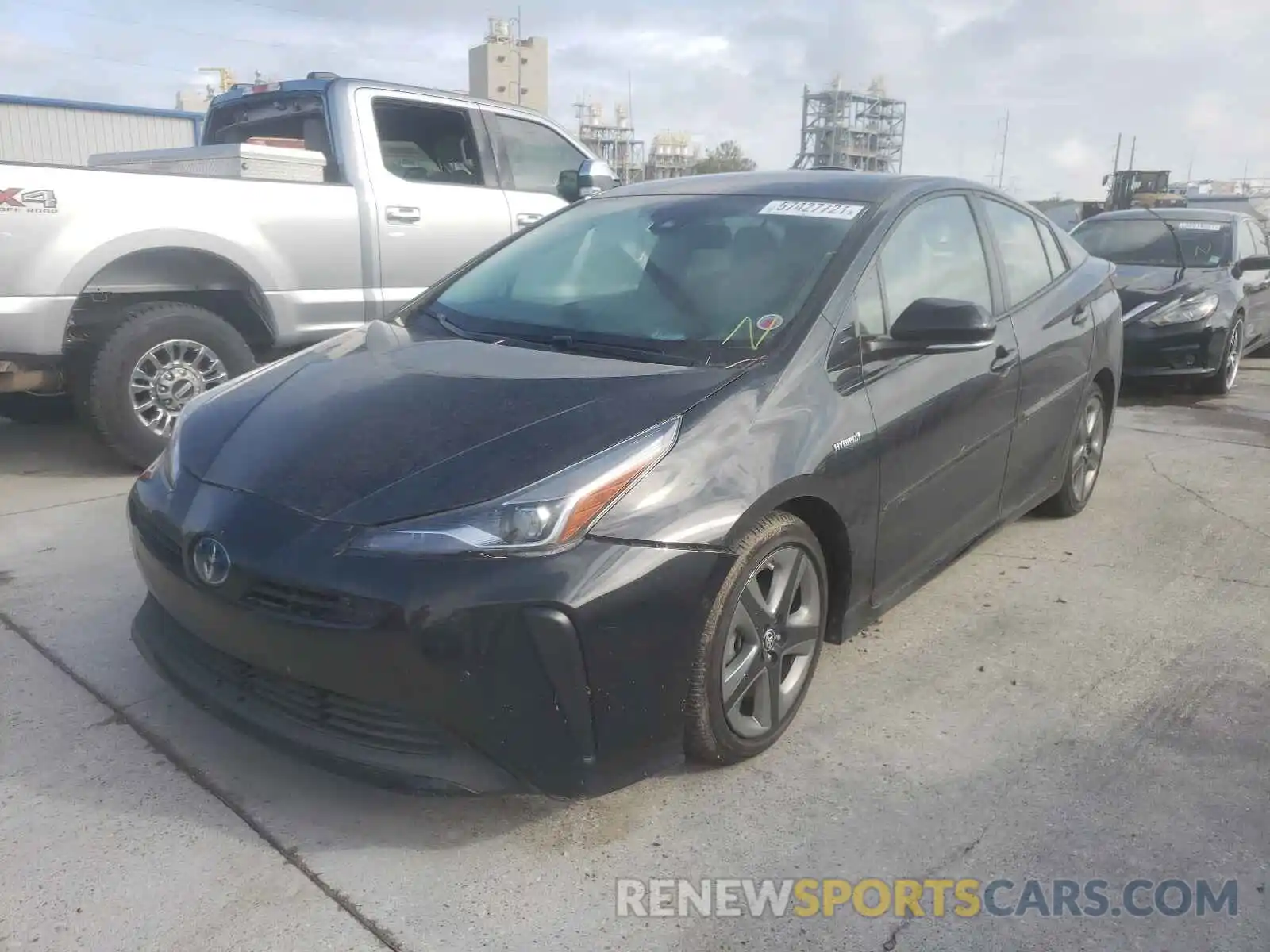 2 Photograph of a damaged car JTDKARFU1K3070533 TOYOTA PRIUS 2019