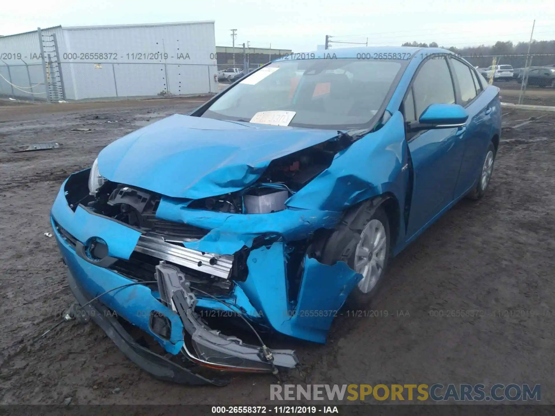 2 Photograph of a damaged car JTDKARFU1K3070841 TOYOTA PRIUS 2019