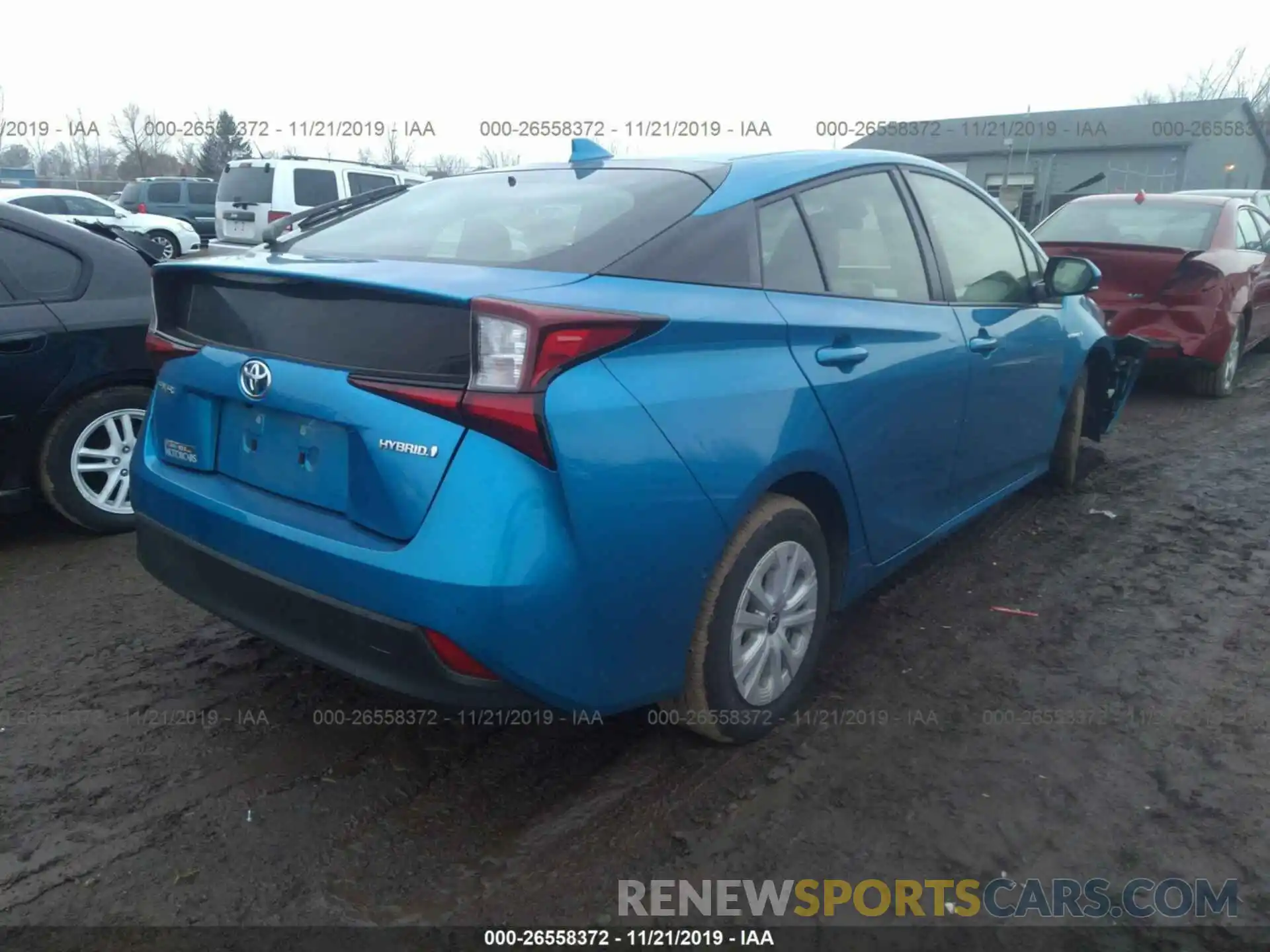 4 Фотография поврежденного автомобиля JTDKARFU1K3070841 TOYOTA PRIUS 2019