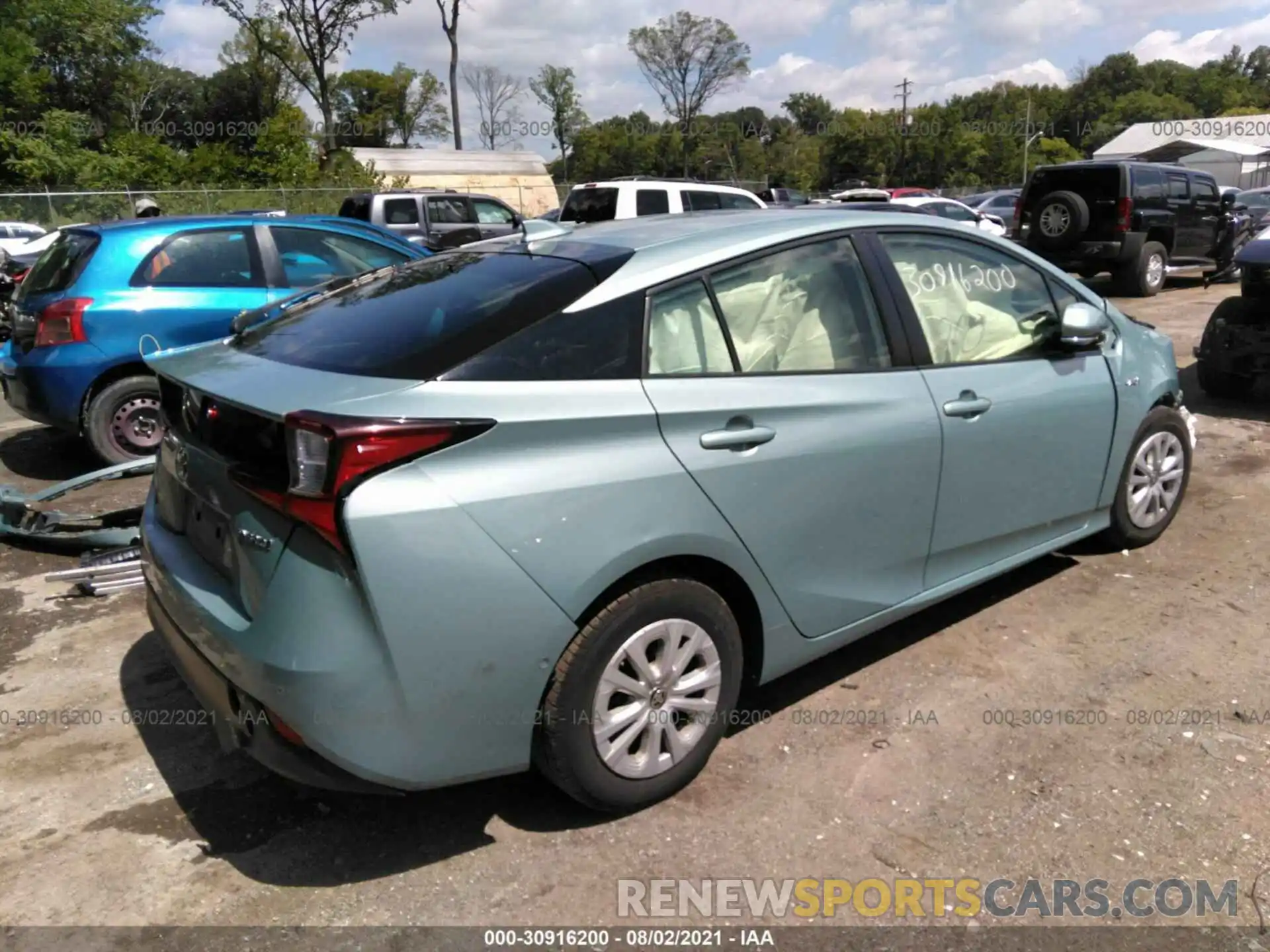 4 Photograph of a damaged car JTDKARFU1K3070953 TOYOTA PRIUS 2019