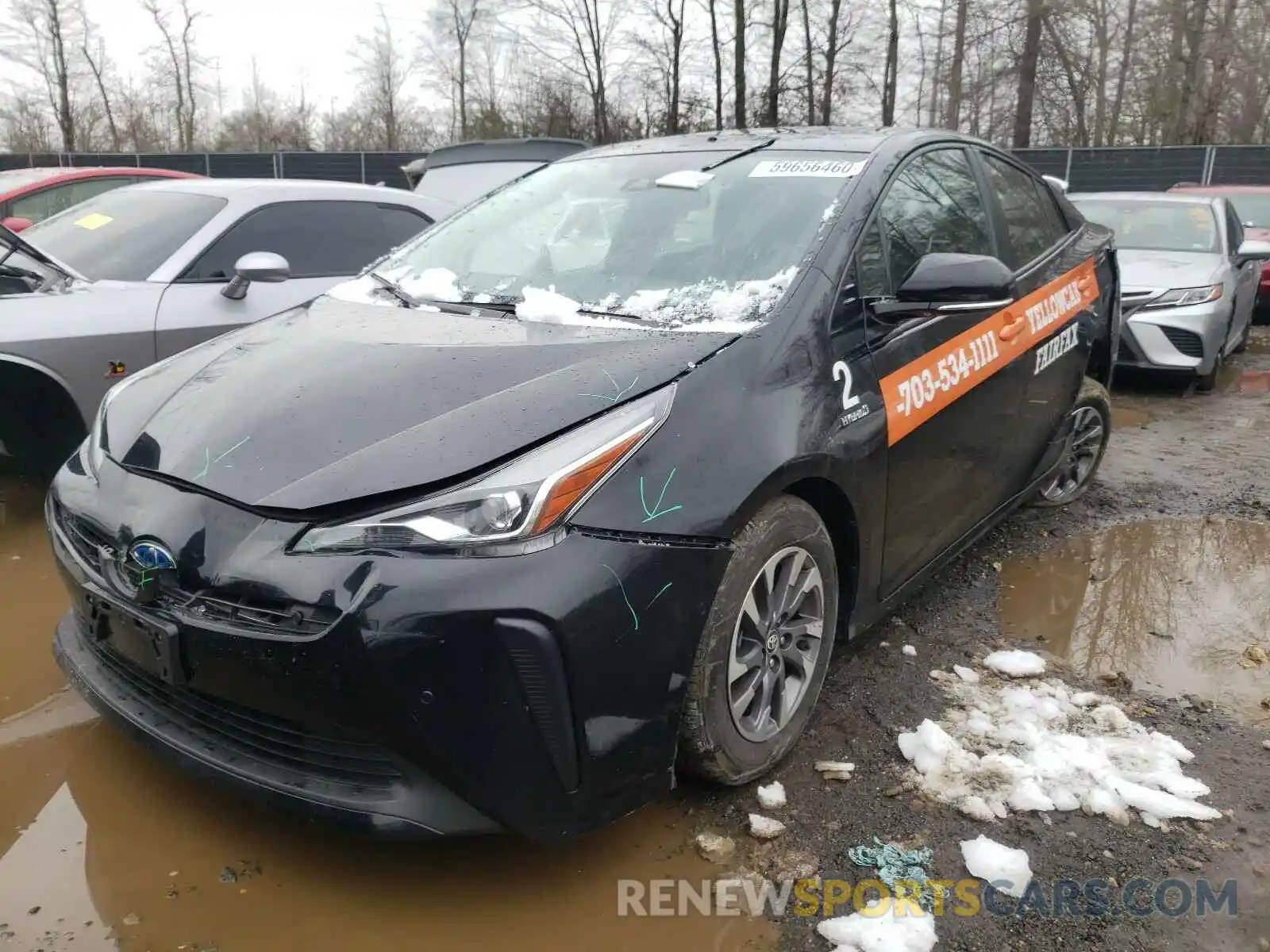 2 Photograph of a damaged car JTDKARFU1K3072542 TOYOTA PRIUS 2019