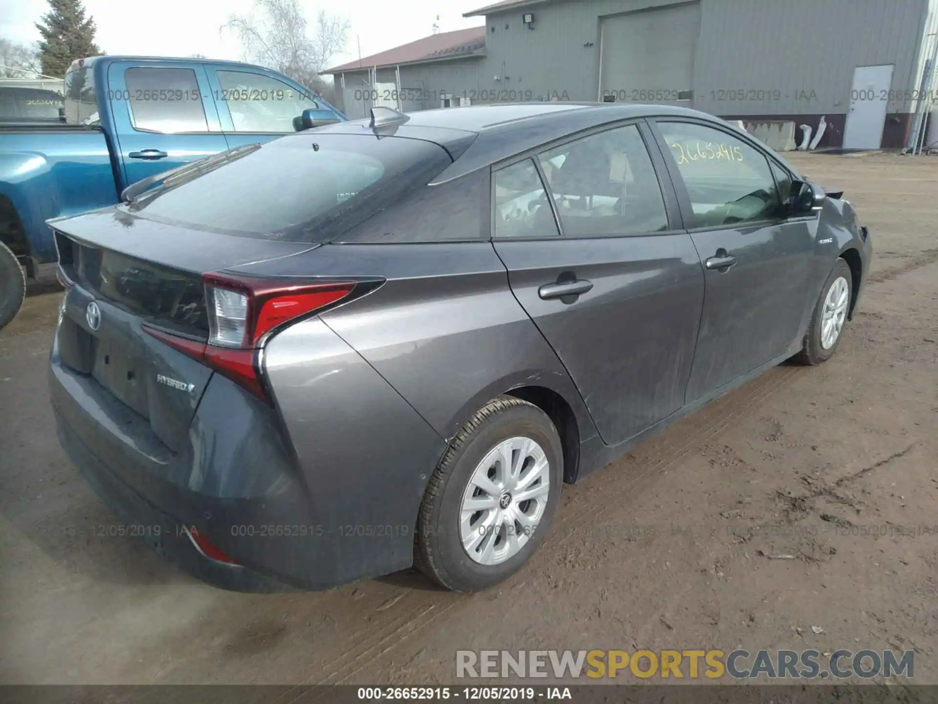 4 Фотография поврежденного автомобиля JTDKARFU1K3072573 TOYOTA PRIUS 2019