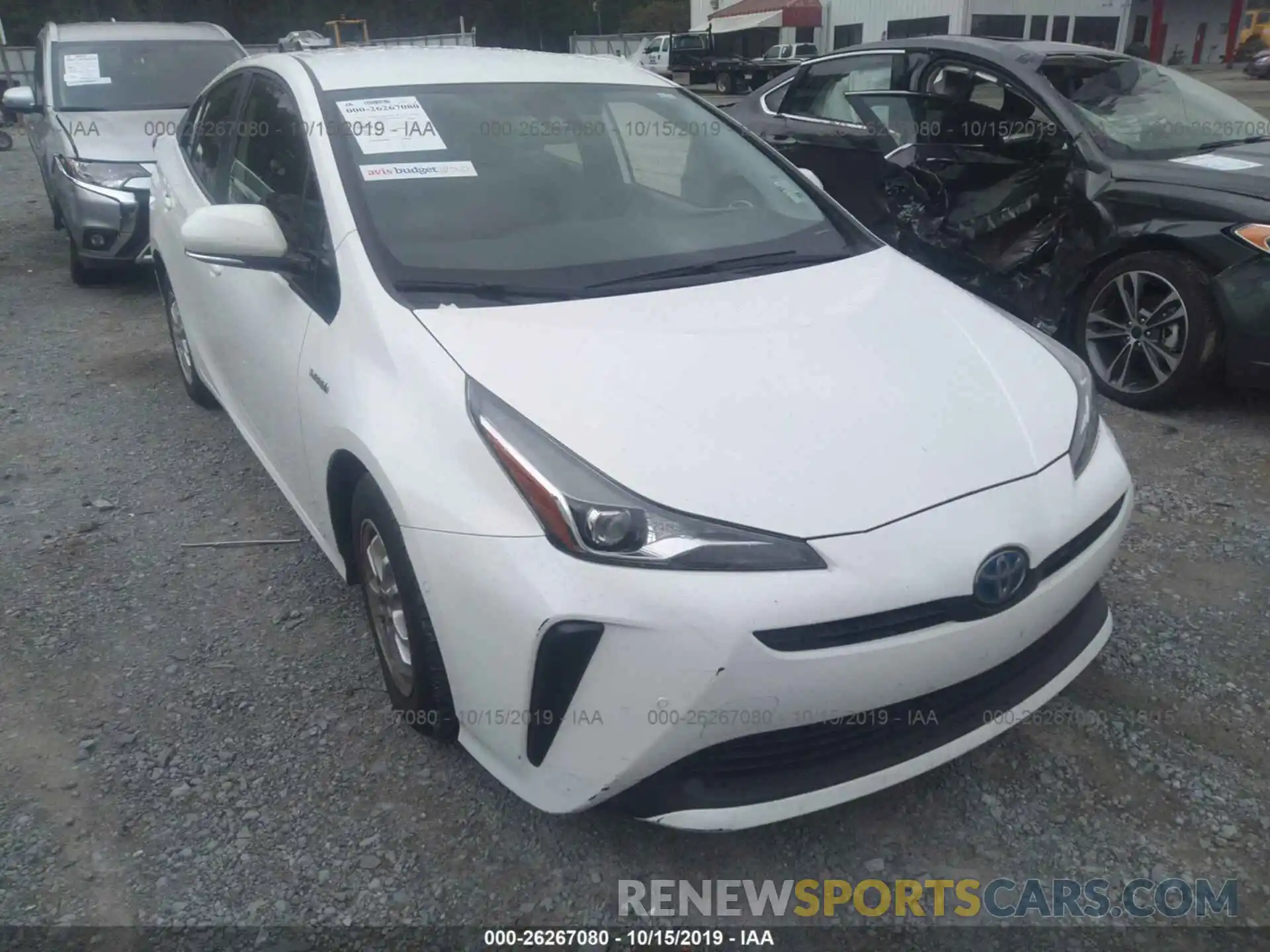 1 Photograph of a damaged car JTDKARFU1K3072976 TOYOTA PRIUS 2019