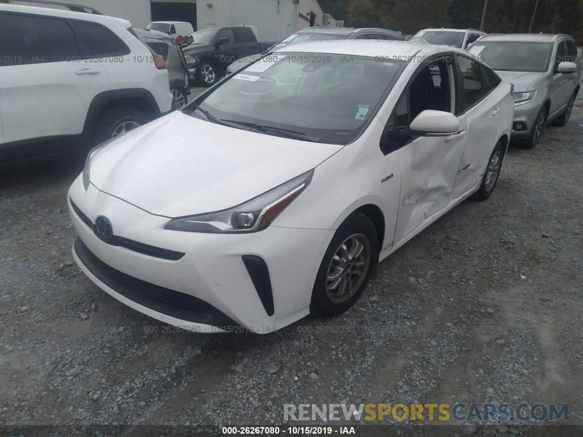 2 Photograph of a damaged car JTDKARFU1K3072976 TOYOTA PRIUS 2019