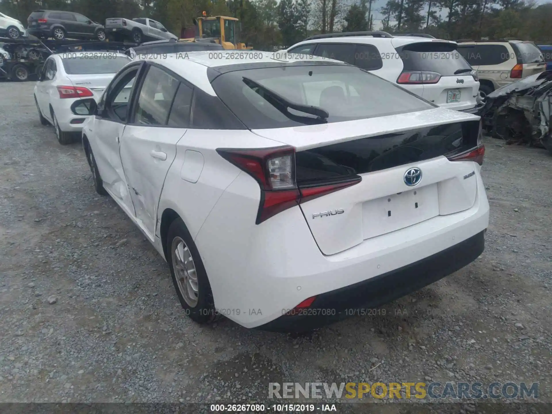 3 Photograph of a damaged car JTDKARFU1K3072976 TOYOTA PRIUS 2019