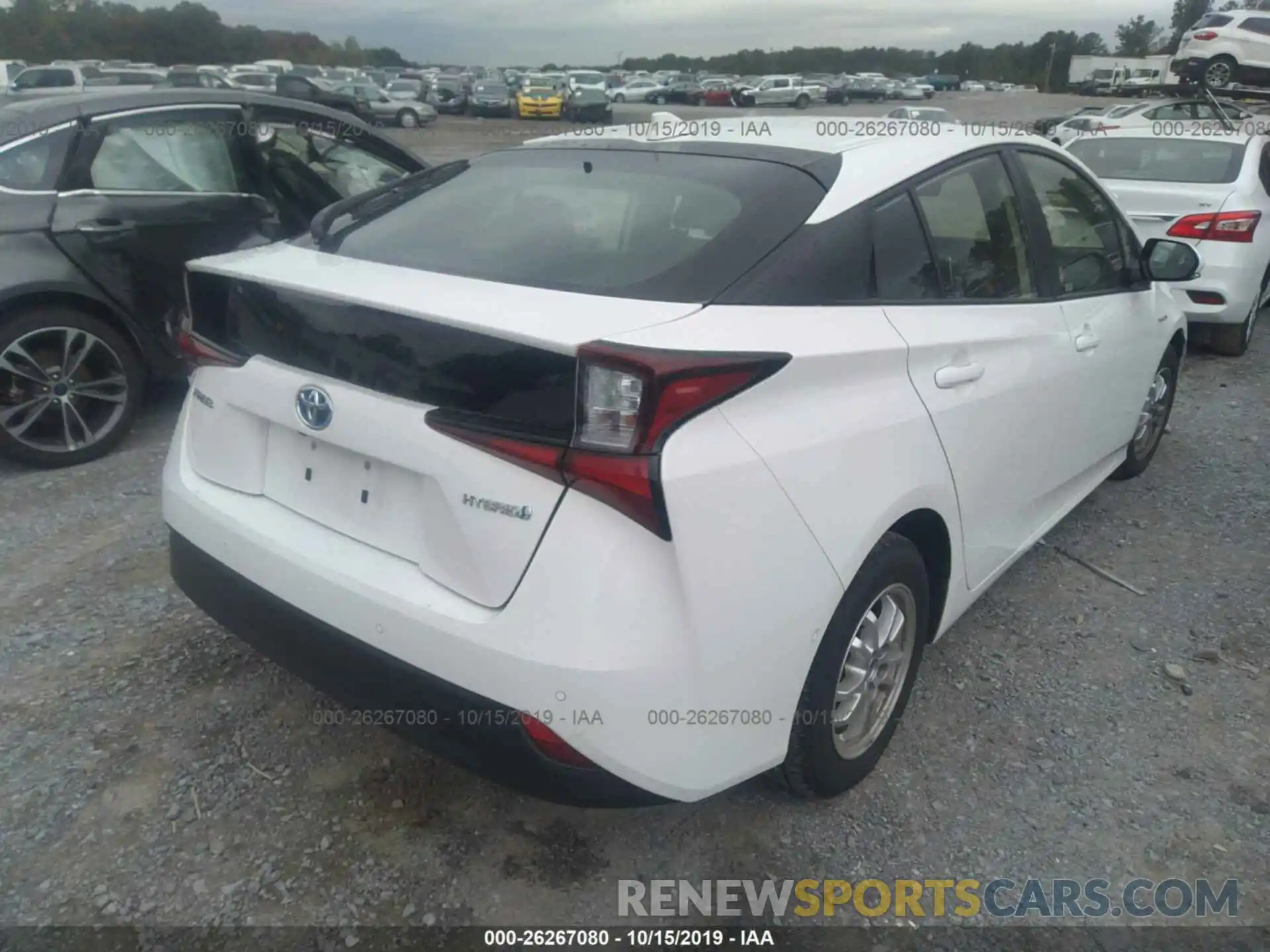 4 Photograph of a damaged car JTDKARFU1K3072976 TOYOTA PRIUS 2019