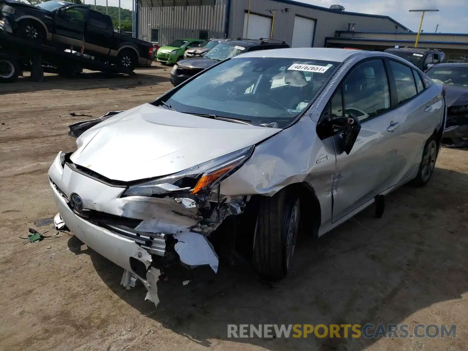 2 Photograph of a damaged car JTDKARFU1K3073304 TOYOTA PRIUS 2019