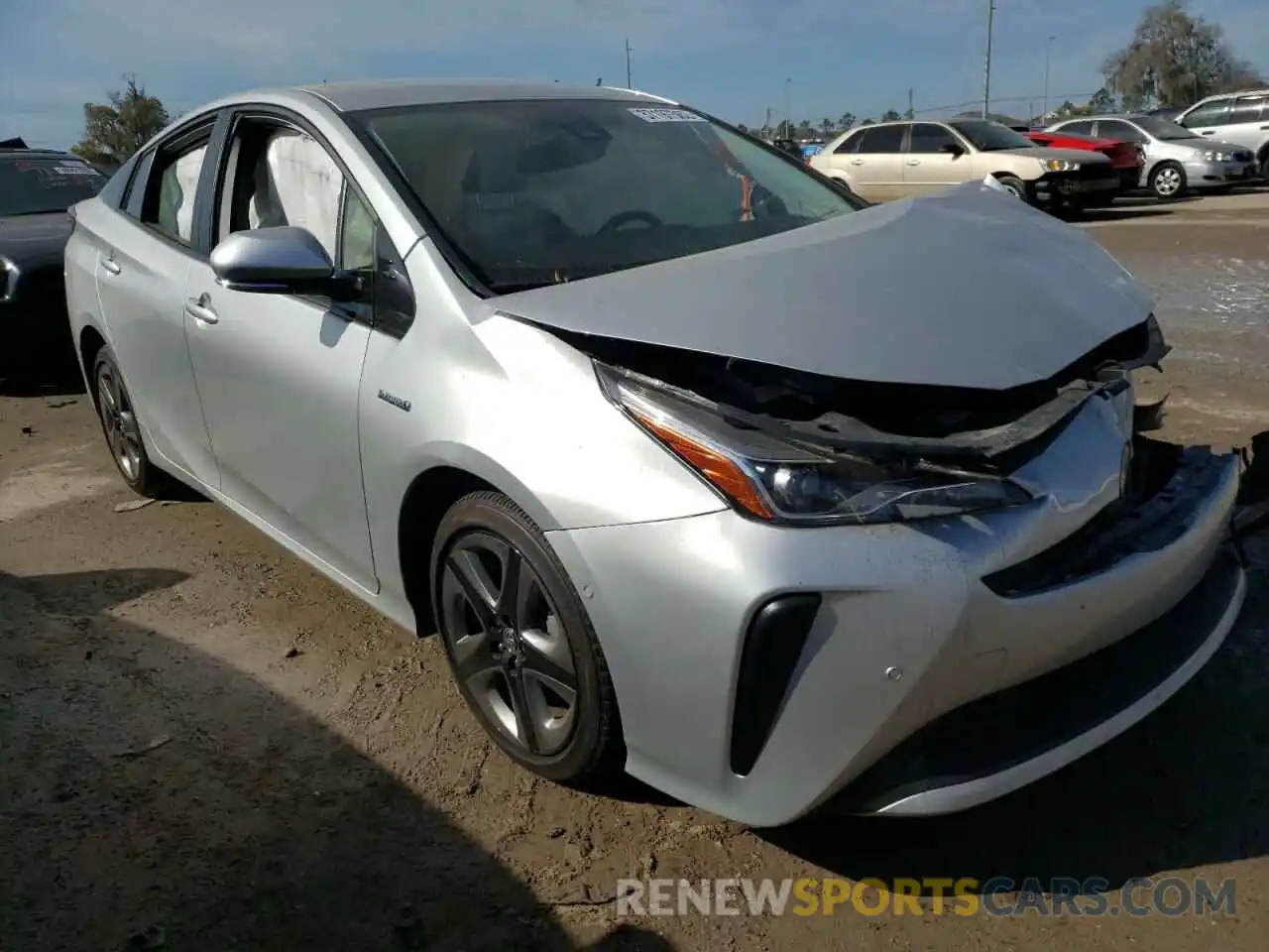 1 Photograph of a damaged car JTDKARFU1K3073397 TOYOTA PRIUS 2019