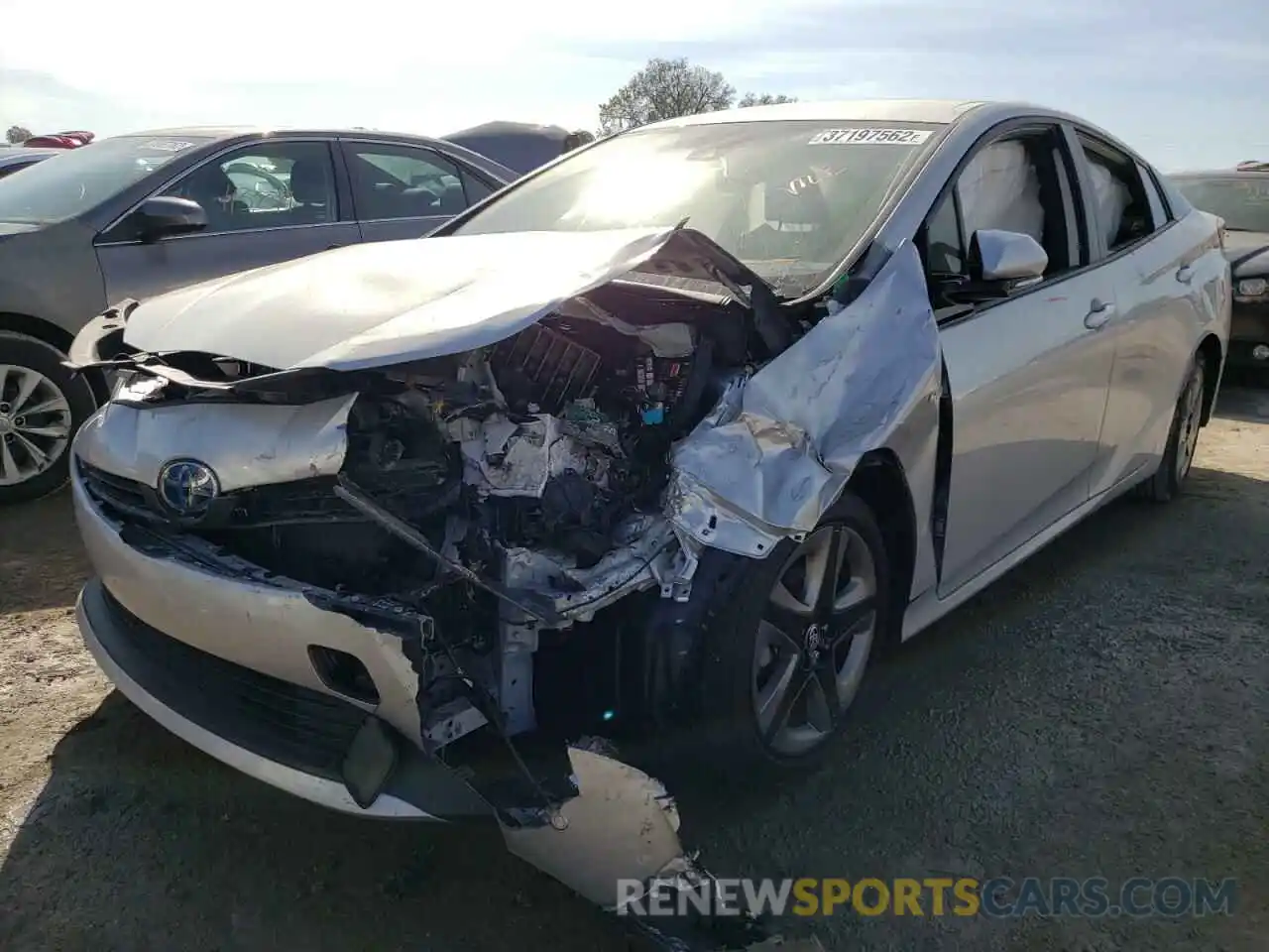 2 Photograph of a damaged car JTDKARFU1K3073397 TOYOTA PRIUS 2019