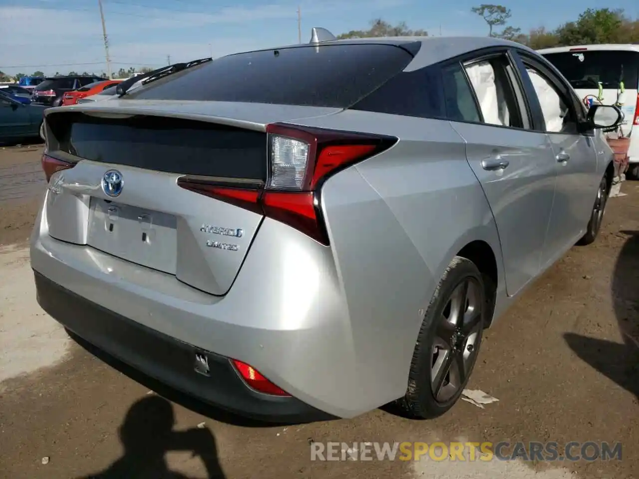 4 Photograph of a damaged car JTDKARFU1K3073397 TOYOTA PRIUS 2019