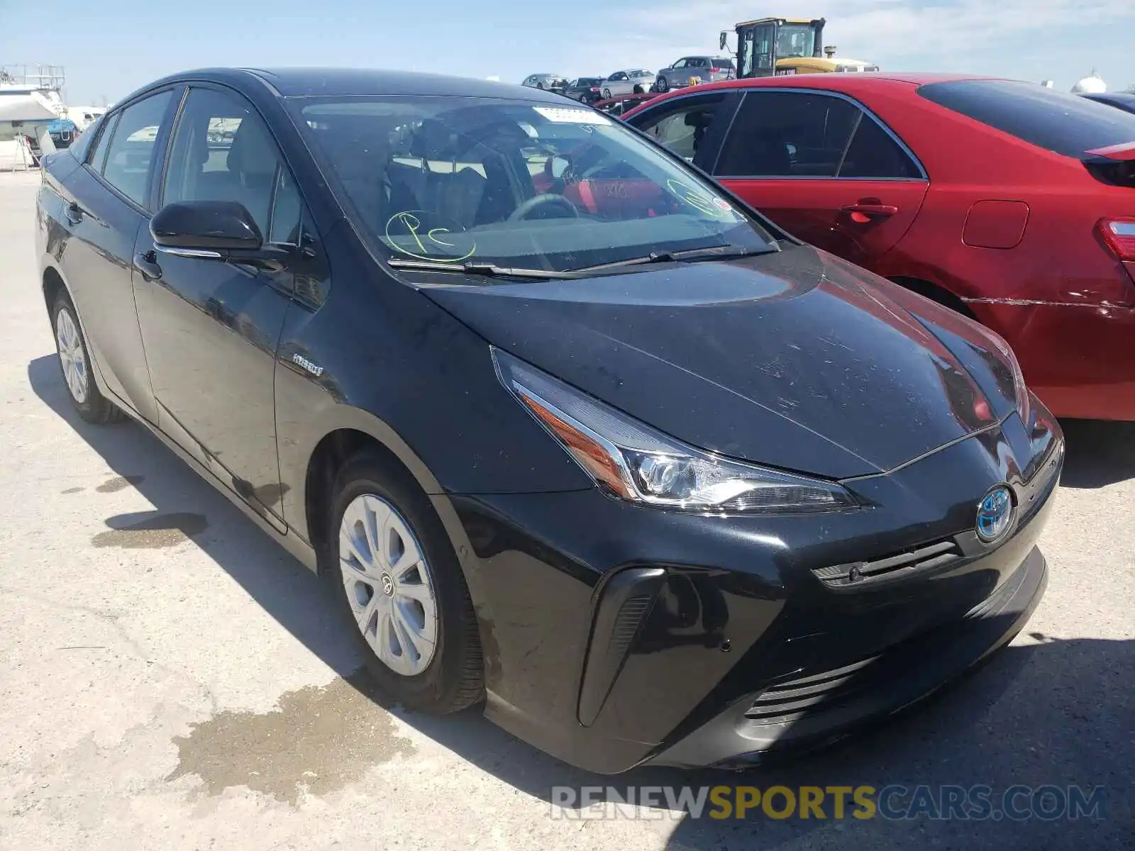 1 Photograph of a damaged car JTDKARFU1K3073416 TOYOTA PRIUS 2019