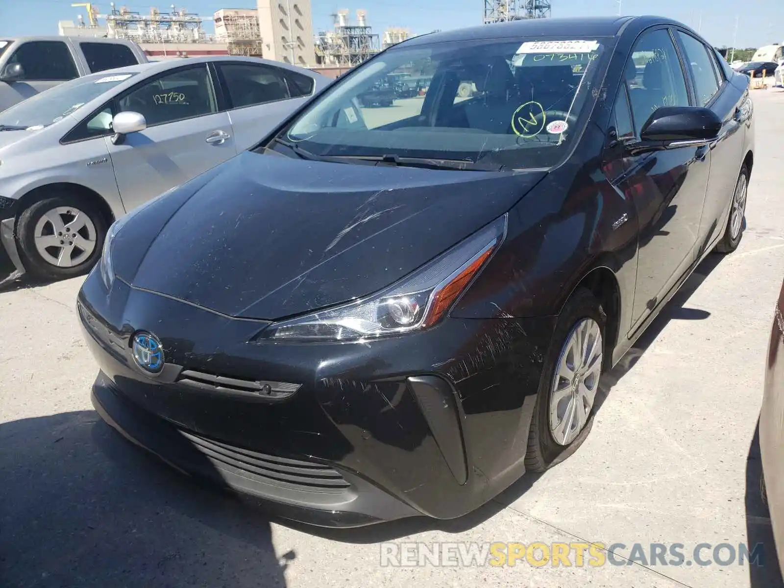 2 Photograph of a damaged car JTDKARFU1K3073416 TOYOTA PRIUS 2019