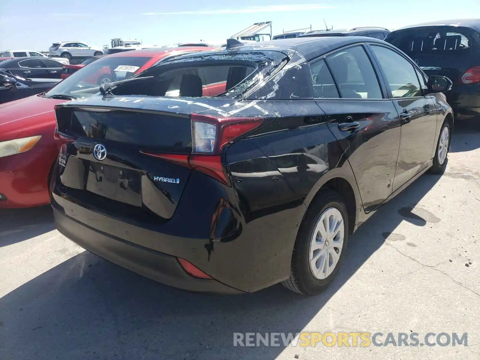 4 Photograph of a damaged car JTDKARFU1K3073416 TOYOTA PRIUS 2019