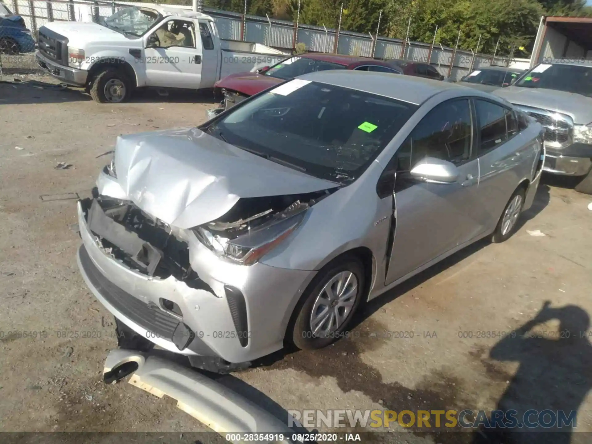 2 Photograph of a damaged car JTDKARFU1K3073531 TOYOTA PRIUS 2019