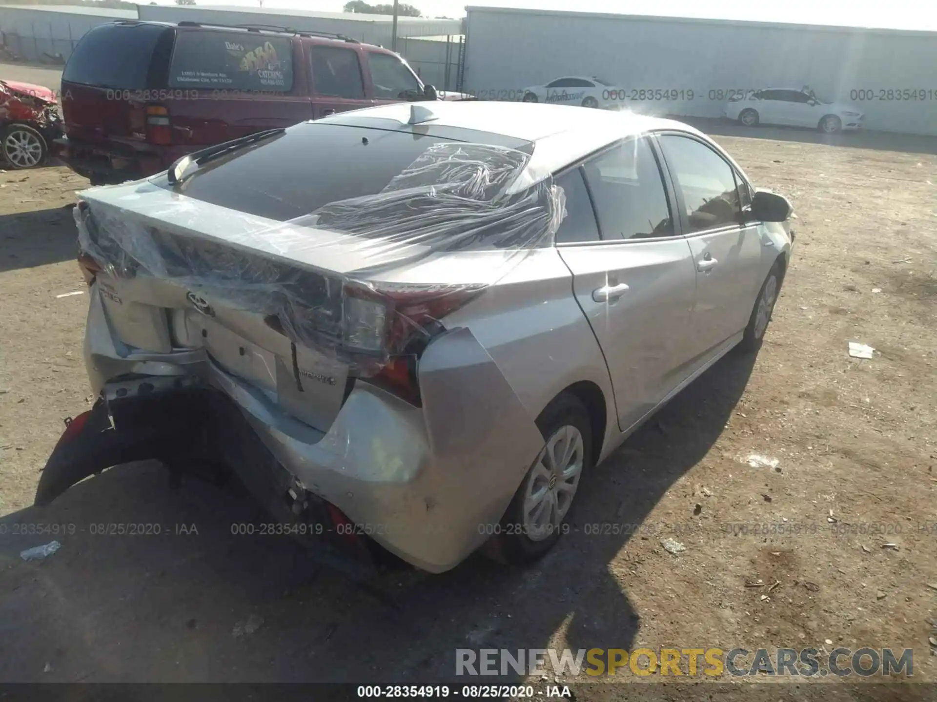 4 Фотография поврежденного автомобиля JTDKARFU1K3073531 TOYOTA PRIUS 2019