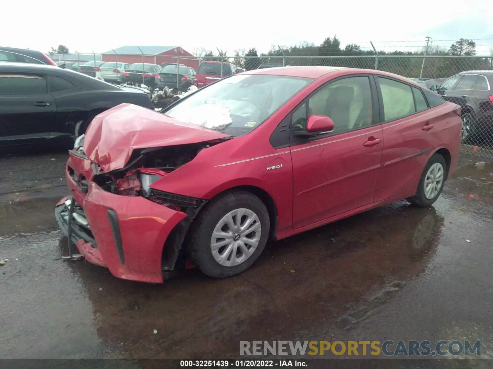 2 Photograph of a damaged car JTDKARFU1K3073576 TOYOTA PRIUS 2019