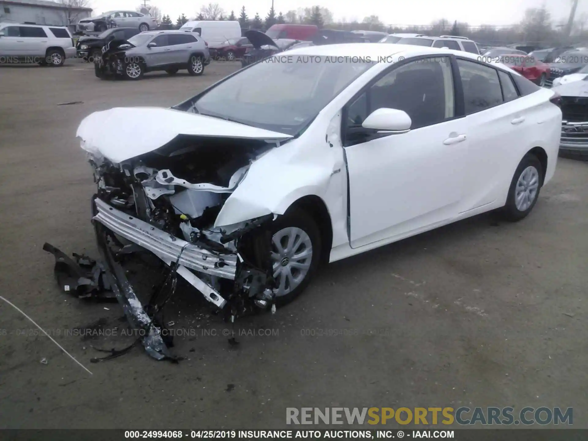 2 Photograph of a damaged car JTDKARFU1K3074260 TOYOTA PRIUS 2019