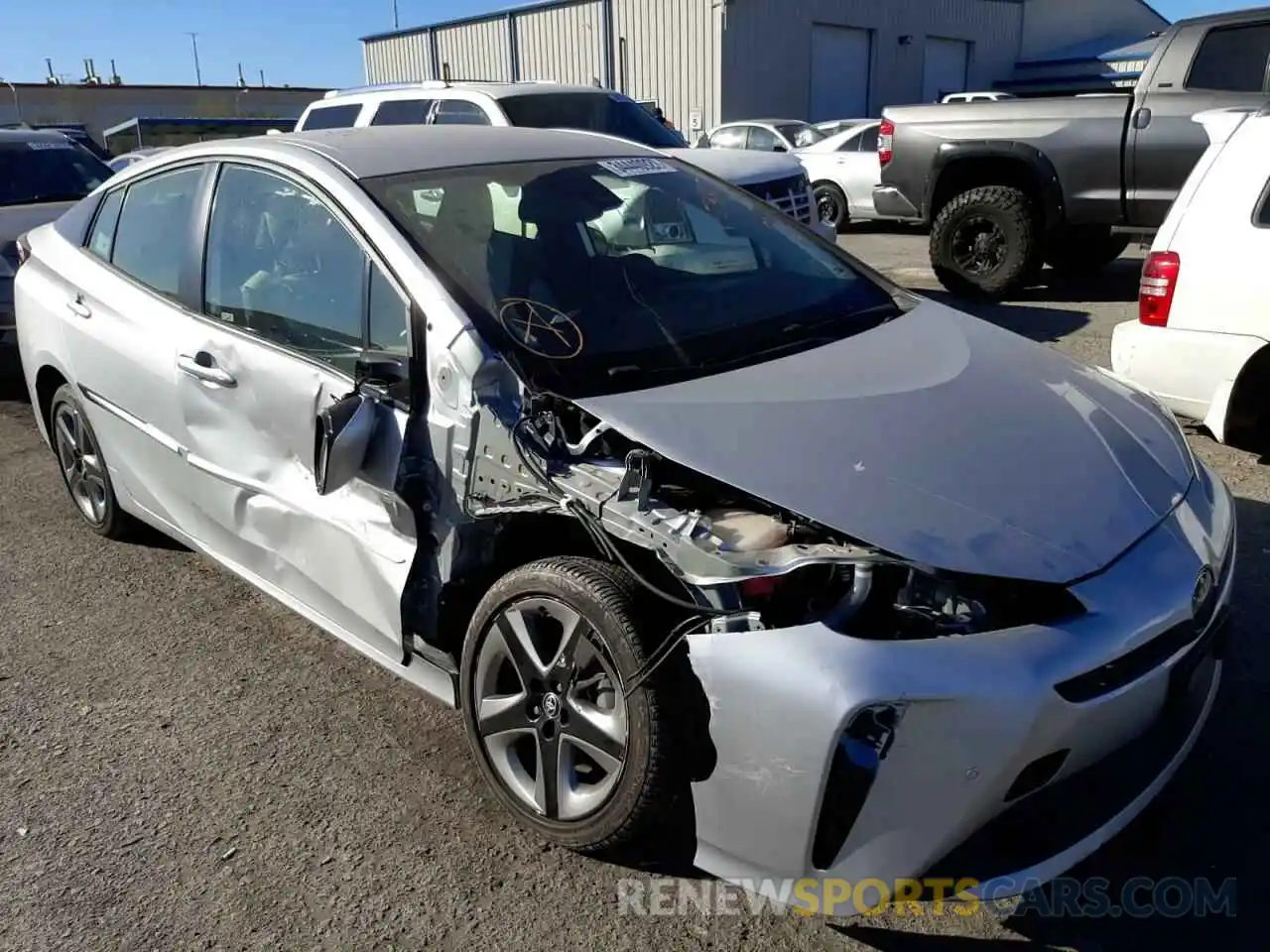 1 Photograph of a damaged car JTDKARFU1K3074307 TOYOTA PRIUS 2019