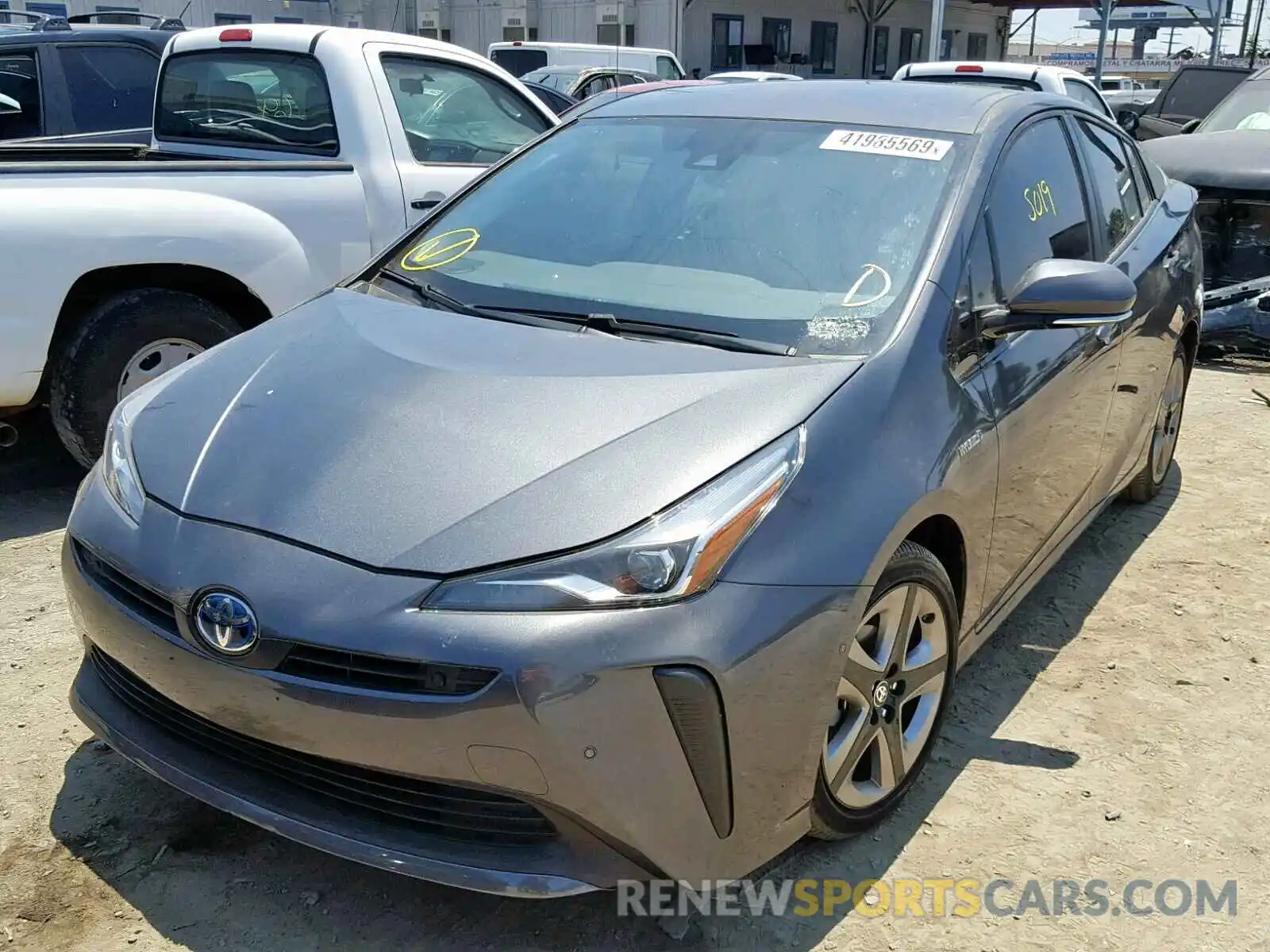 2 Photograph of a damaged car JTDKARFU1K3074906 TOYOTA PRIUS 2019