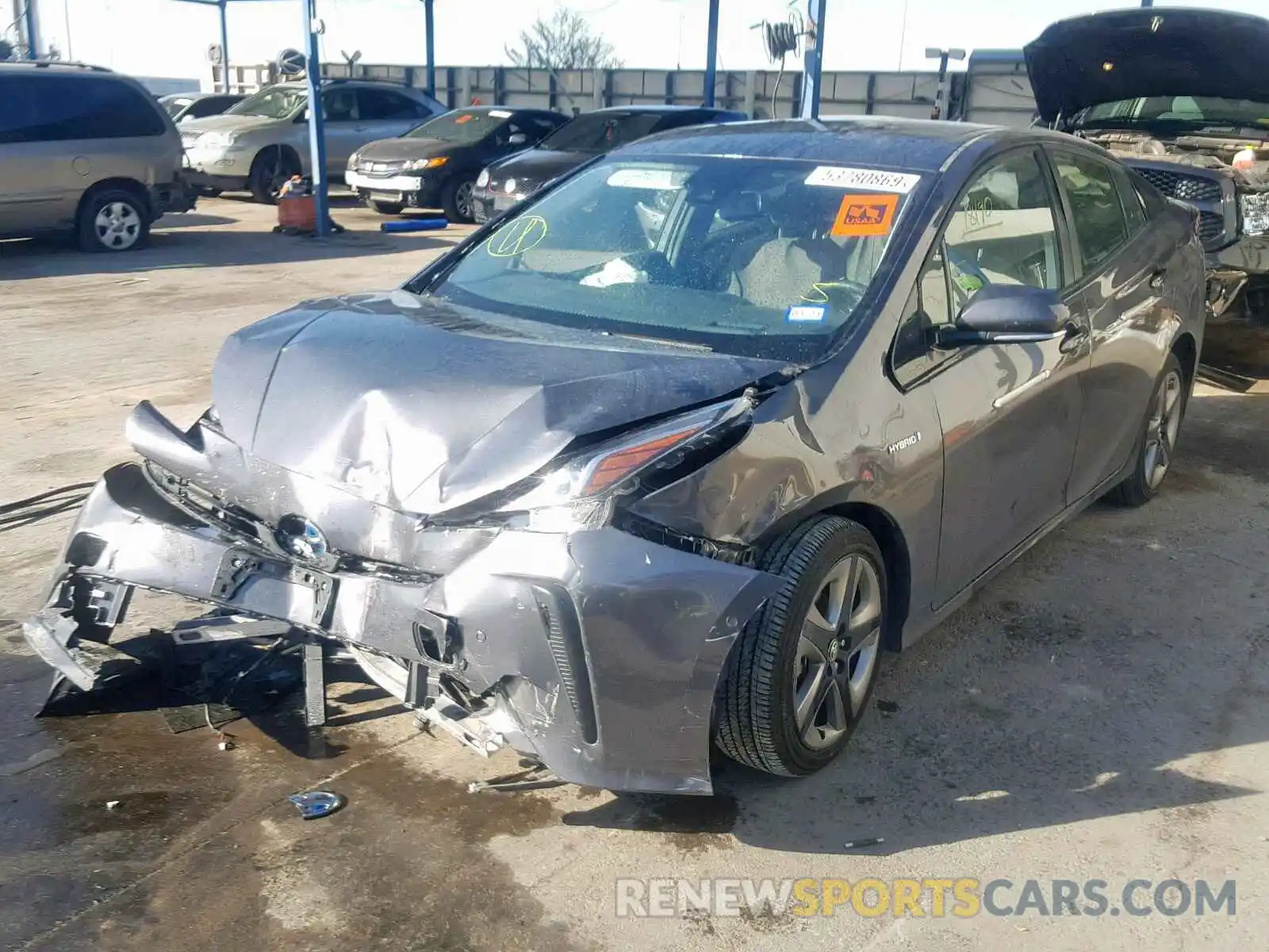 2 Photograph of a damaged car JTDKARFU1K3075330 TOYOTA PRIUS 2019