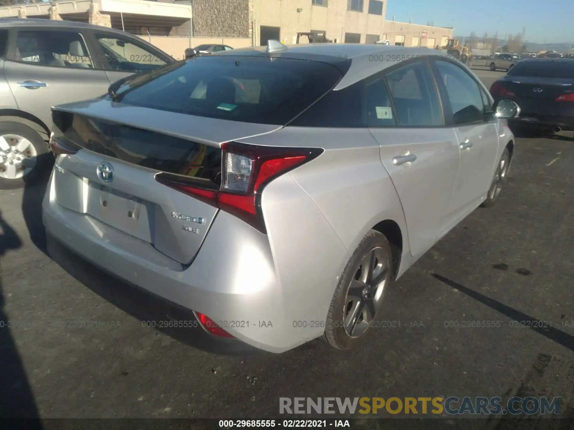 4 Фотография поврежденного автомобиля JTDKARFU1K3076445 TOYOTA PRIUS 2019