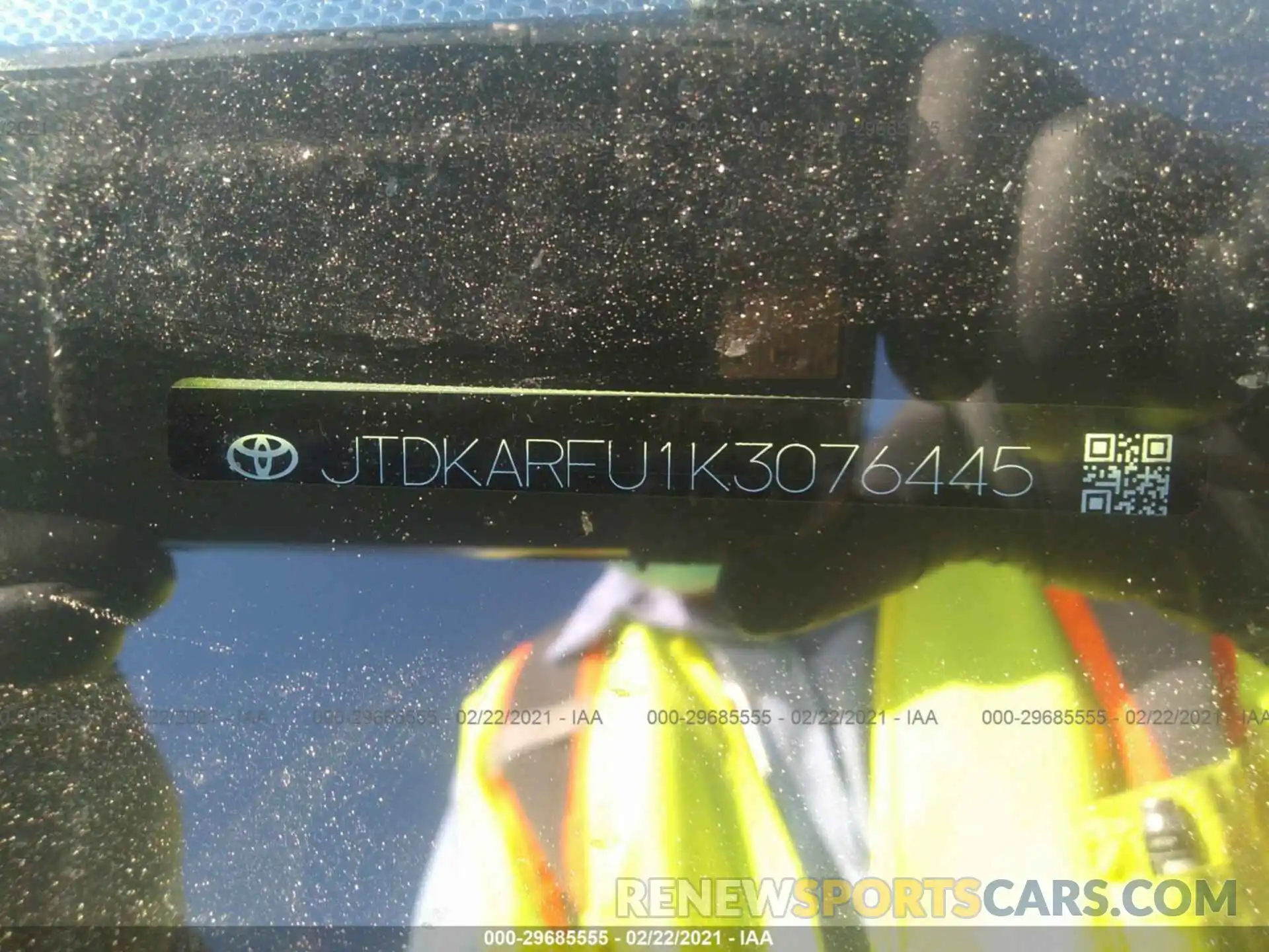 9 Photograph of a damaged car JTDKARFU1K3076445 TOYOTA PRIUS 2019