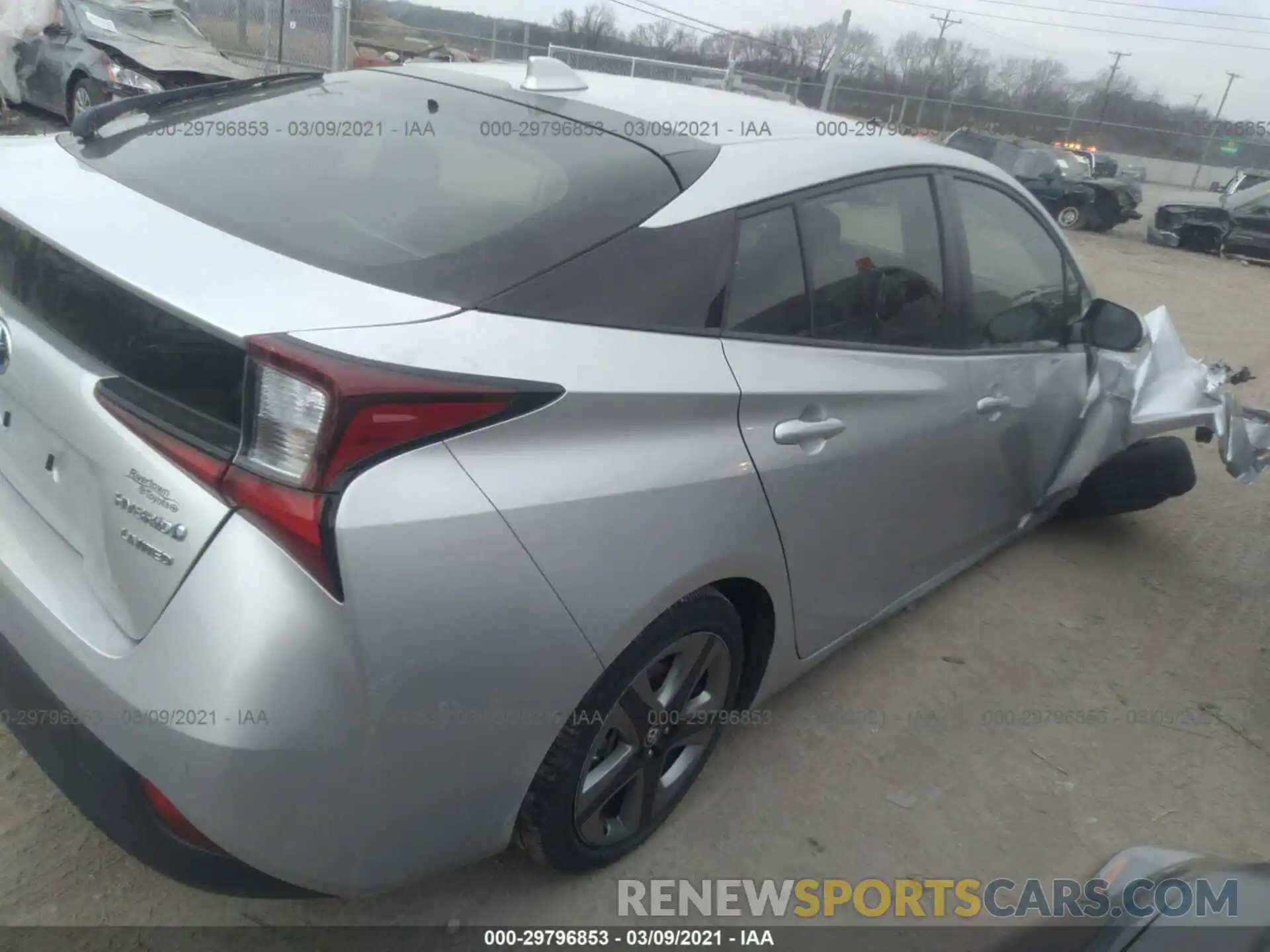 4 Photograph of a damaged car JTDKARFU1K3076574 TOYOTA PRIUS 2019