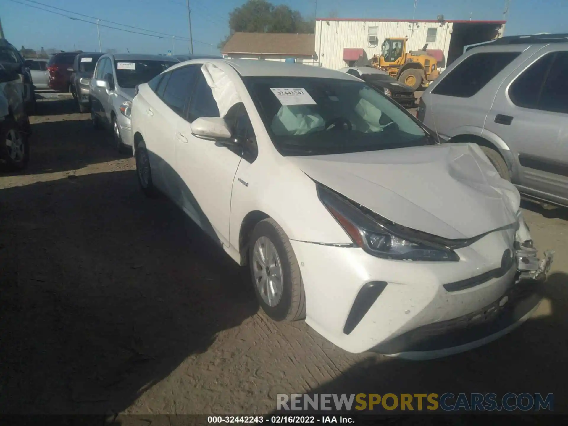 1 Photograph of a damaged car JTDKARFU1K3079832 TOYOTA PRIUS 2019