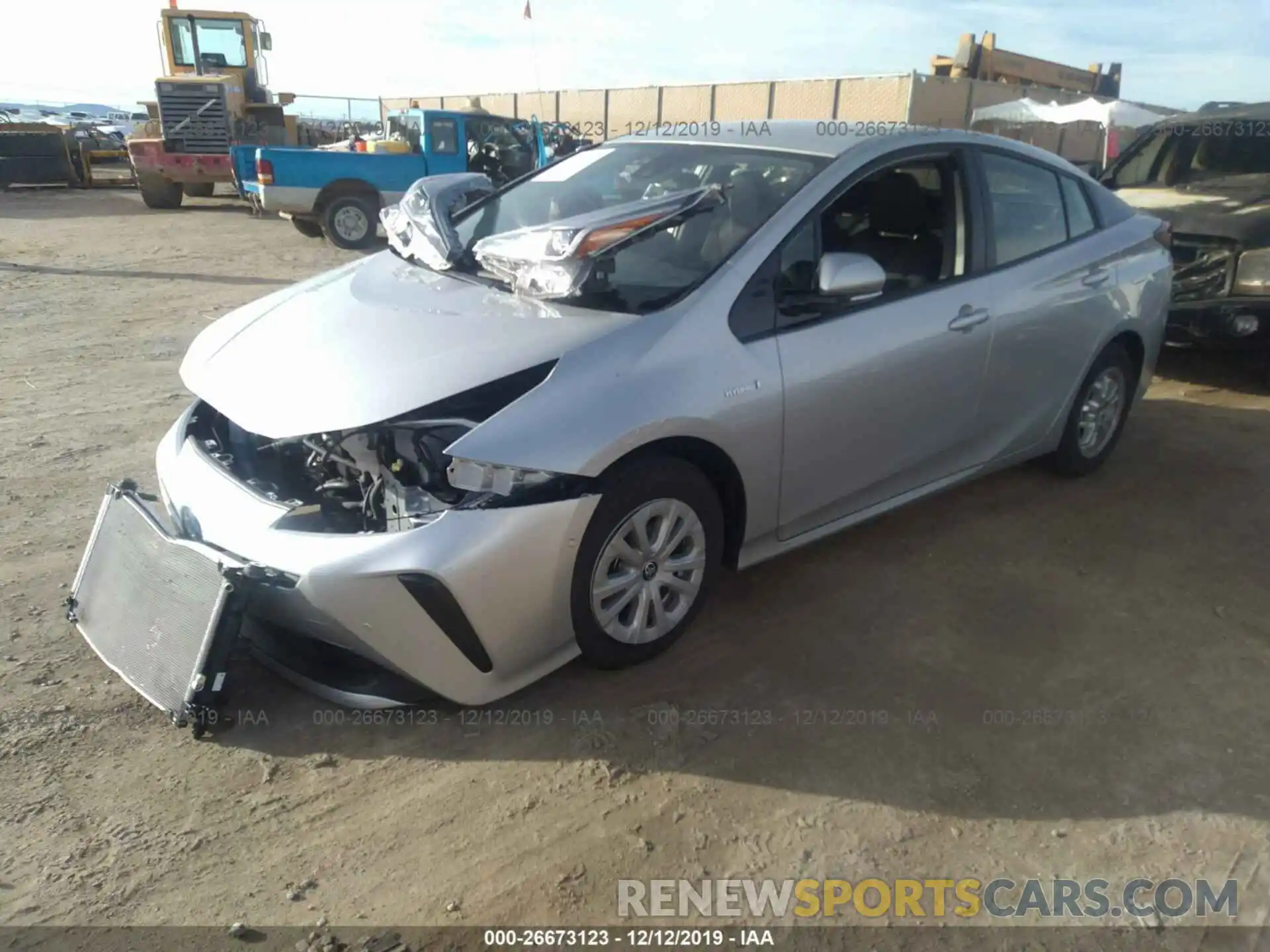 2 Фотография поврежденного автомобиля JTDKARFU1K3080270 TOYOTA PRIUS 2019