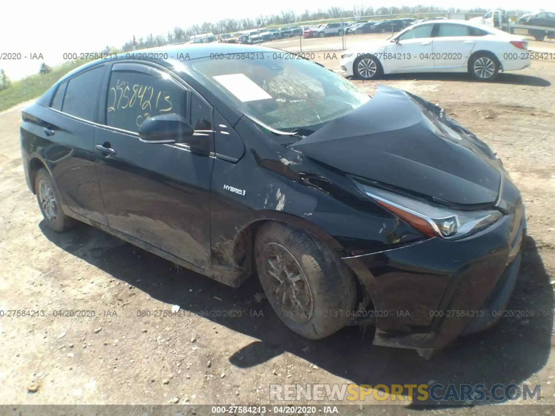 1 Photograph of a damaged car JTDKARFU1K3081810 TOYOTA PRIUS 2019