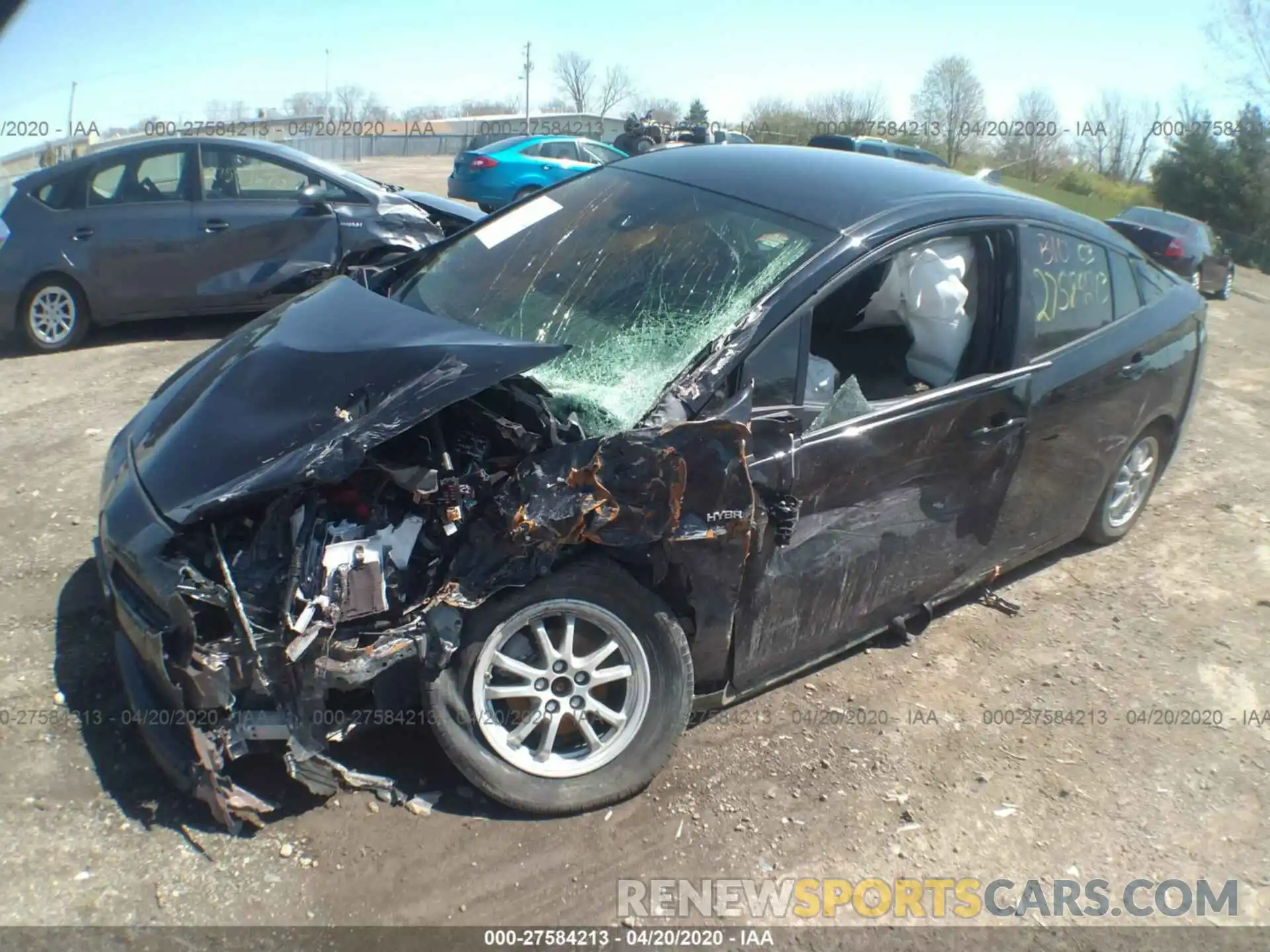 2 Photograph of a damaged car JTDKARFU1K3081810 TOYOTA PRIUS 2019