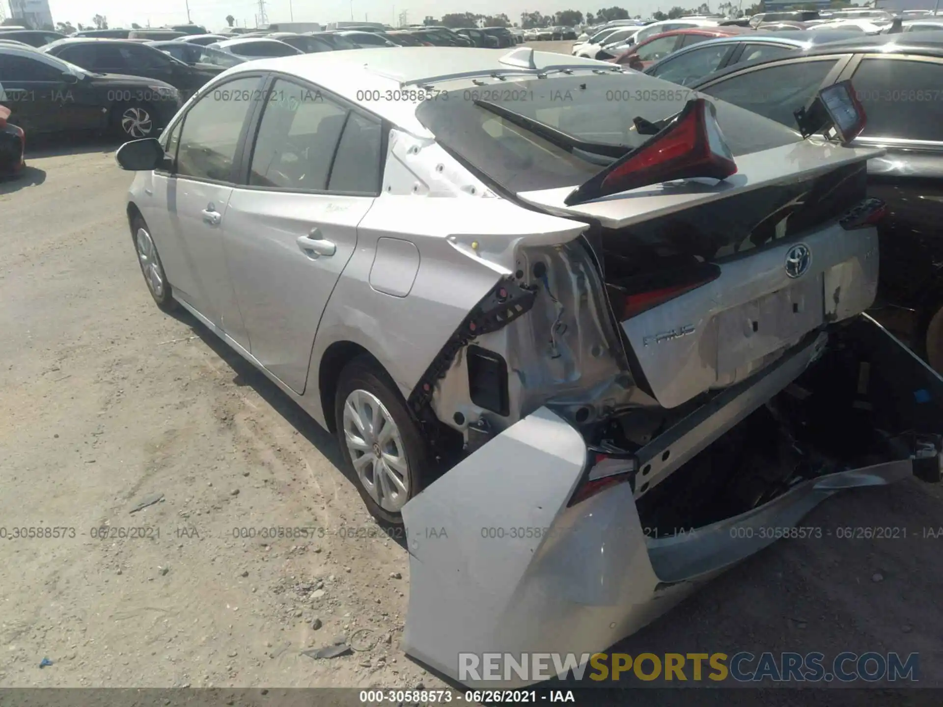 3 Photograph of a damaged car JTDKARFU1K3083556 TOYOTA PRIUS 2019