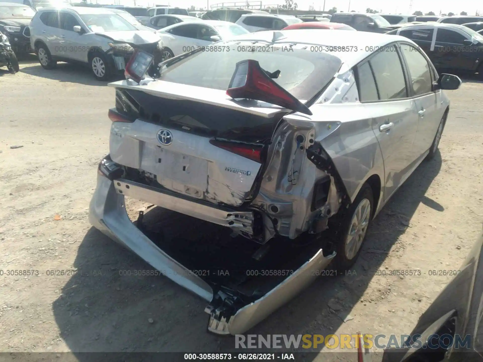 4 Photograph of a damaged car JTDKARFU1K3083556 TOYOTA PRIUS 2019