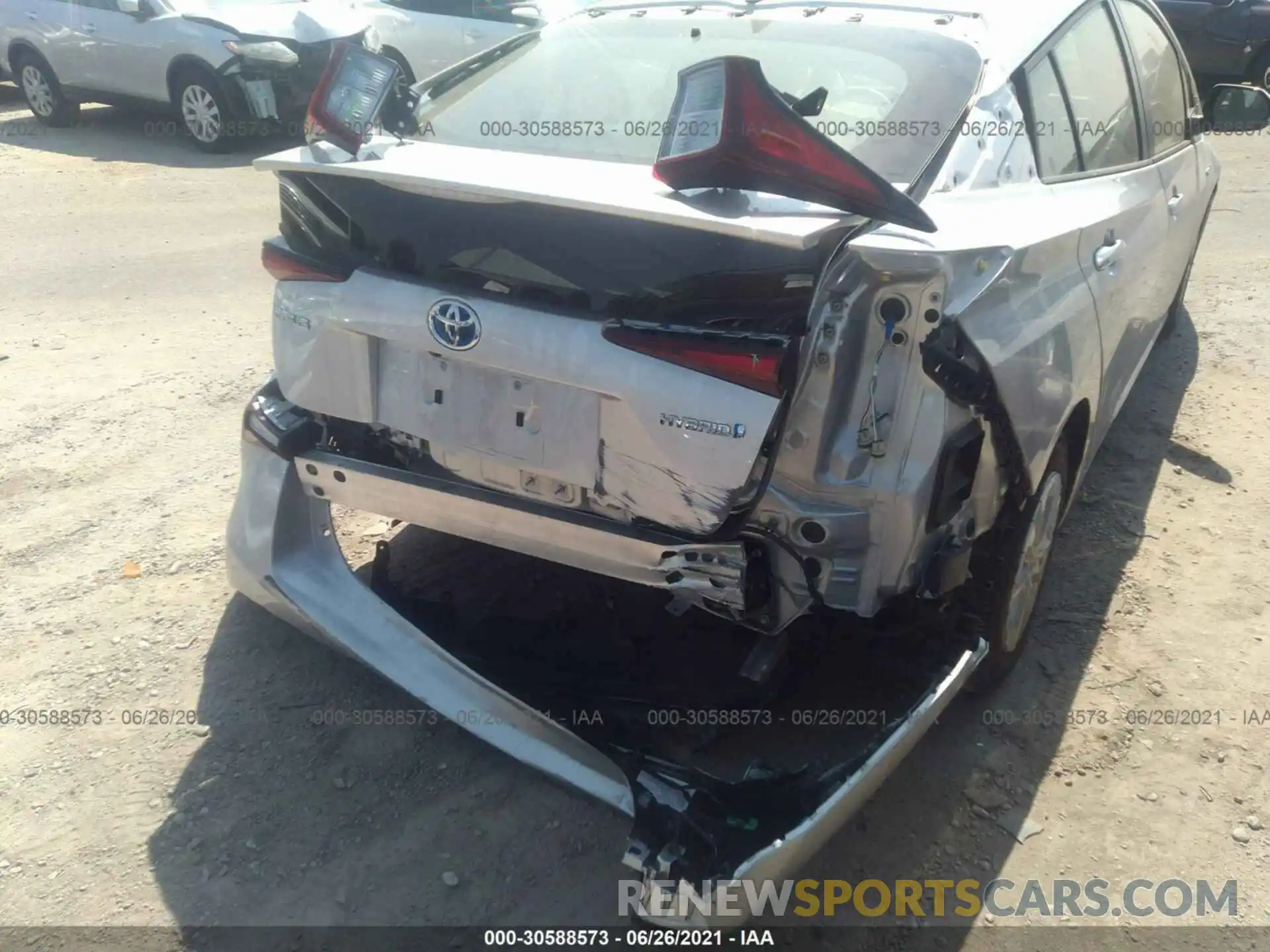 6 Photograph of a damaged car JTDKARFU1K3083556 TOYOTA PRIUS 2019