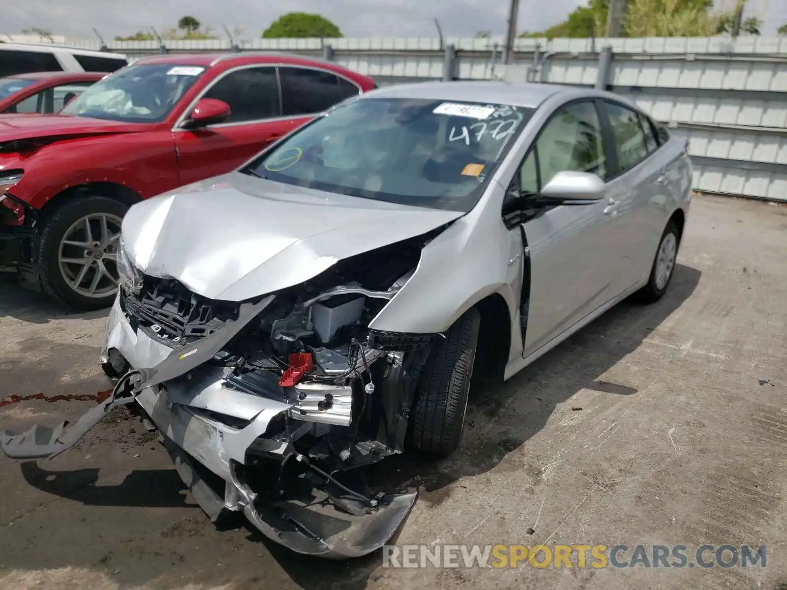 2 Photograph of a damaged car JTDKARFU1K3084772 TOYOTA PRIUS 2019