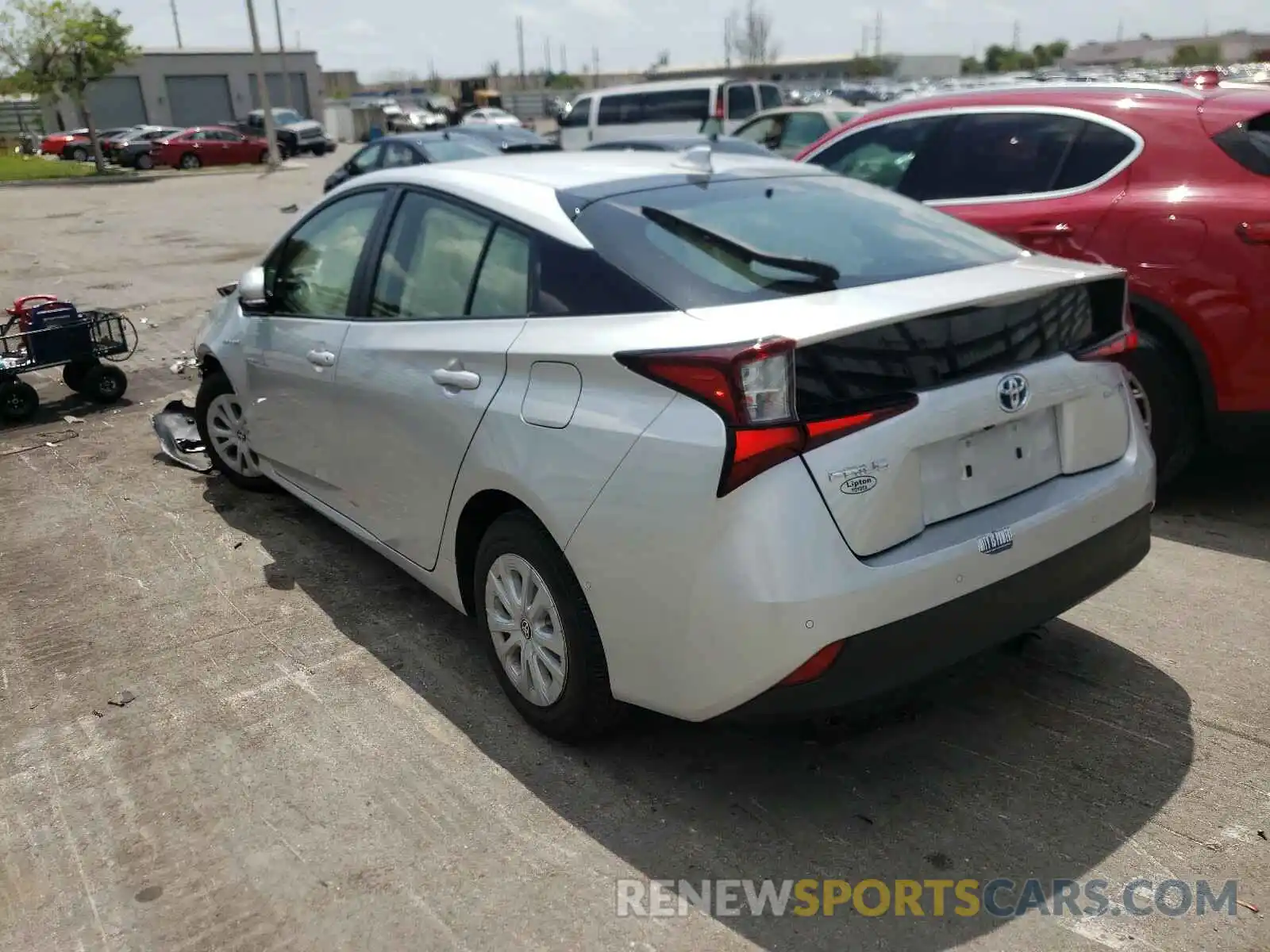 3 Photograph of a damaged car JTDKARFU1K3084772 TOYOTA PRIUS 2019