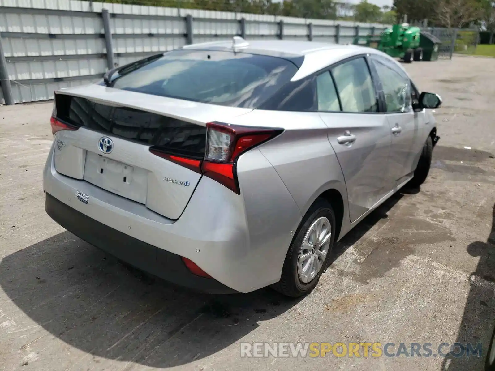 4 Photograph of a damaged car JTDKARFU1K3084772 TOYOTA PRIUS 2019