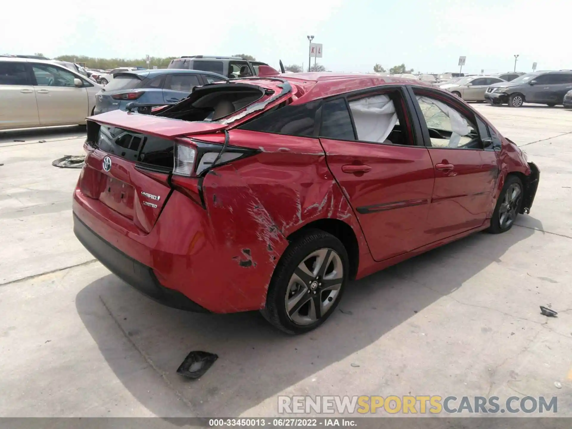 4 Photograph of a damaged car JTDKARFU1K3085162 TOYOTA PRIUS 2019